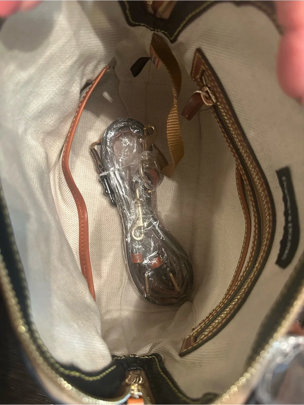 NWT Dooney & Bourke Black Pebble Leather Domed Satchel Handbag